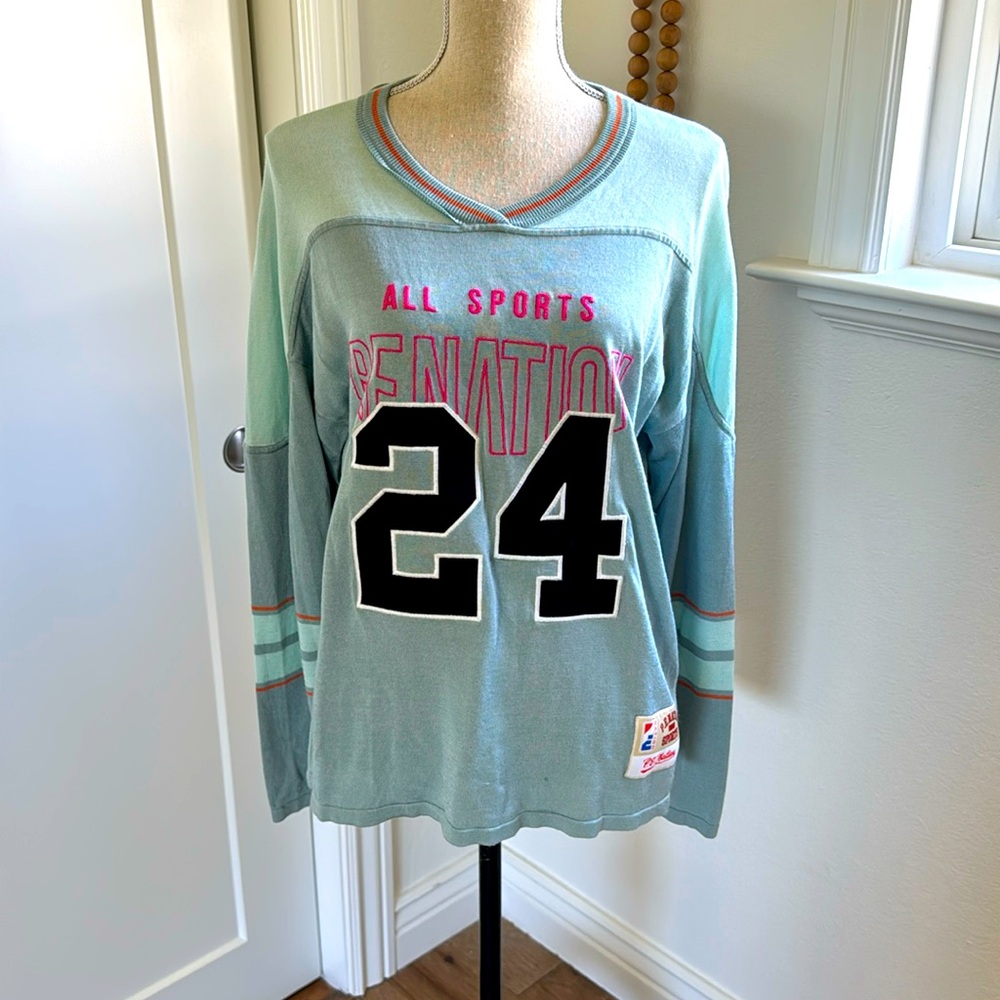 P.E Nation Lightweight Knit Jersey Style Long Sleeve Top Small EUC